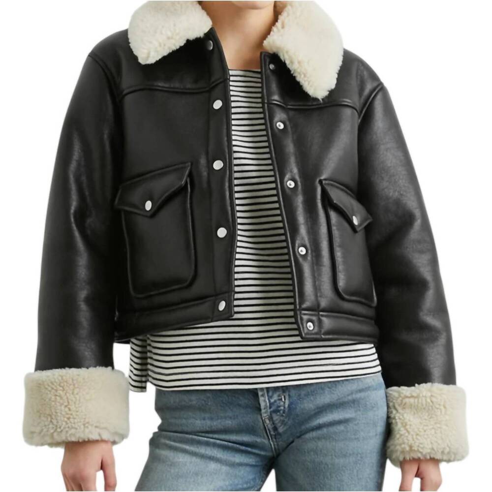 NEW RAILS imani jacket in black/ivory